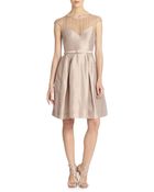 Theia Illusion Cocktail Dress - Lyst
