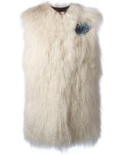 MSGM Mongolia Fur Gilet - Lyst
