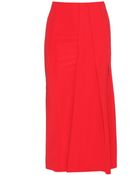 Victoria Beckham Drape Crepe Skirt - Lyst