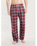 Topman Red/Navy Check Flannel Pyjama Bottoms - Lyst