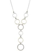 Judith Jack 14k Goldplated Marcasite Crystal Y Necklace - Lyst