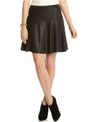 Karen Kane Faux Leather Skate Skirt - Lyst