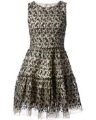 RED Valentino Embroidered Shift Dress - Lyst