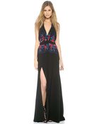 Saloni Rhianne Long Dress - Lyst