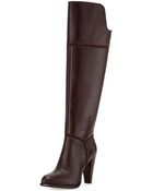 French Connection Cai Tall Leather Boot - Lyst