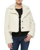 Smythe Faux-Fur Cropped Jacket - Lyst