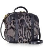 Jérôme Dreyfuss Sam Grey Leopard Print Haircalf Shoulder Bag - Lyst