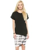 Pam & Gela Short Sleeve Sweatshirt - Black - Lyst