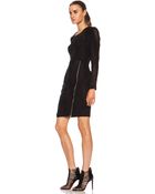 Yigal Azrouel Linear Tulle Woolblend Dress - Lyst