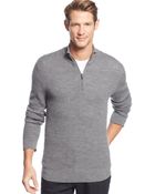 Michael Kors Tipped Thermal Quarter-Zip Sweater - Lyst