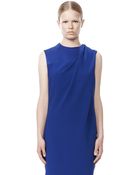 Alexander Wang Exclusive Draped Crew Neck Dress With Satin Yoke - Lyst