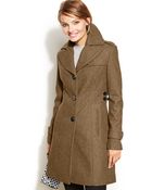 Kenneth Cole Reaction Wool-Blend Side-Buckle Walker Coat - Lyst