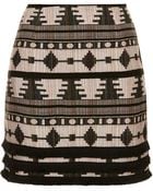 Topshop Tall Fringe Hem Aztec Pelmet Skirt - Lyst