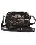 Jimmy Choo Camo Print Lame Suede Leather Camera Bag - Lyst
