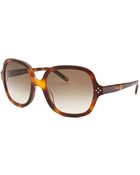 Chloé Women'S Square Havana Sunglasses - Lyst