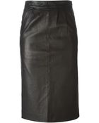 Yves Saint Laurent Vintage Pencil Skirt - Lyst