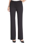 Jones New York Straightleg Ponteknt Pants - Lyst