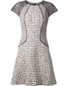 Lela Rose Blocked Boucle Dress - Lyst