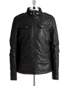 William Rast Faux Leather Moto Jacket - Lyst