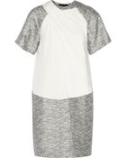 Alexander Wang Color-Block Wool And Silk-Blend Mini Dress - Lyst