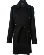 Ann Demeulemeester Belted Trench Coat - Lyst
