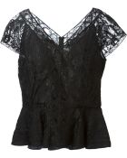 Emilio Pucci Lace Peplum Top - Lyst