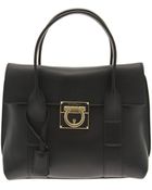 Ferragamo "Sookie" Small Size Leather Tote - Lyst