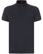 Burberry London Striped Collar Polo Shirt - Lyst