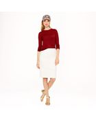 J.Crew Pencil Skirt in Cotton Twill - Lyst