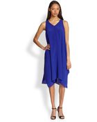 Eileen Fisher Silk Asymmetrical Dress - Lyst
