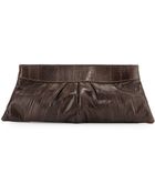 Lauren Merkin Eve Pleated Eel Skin Clutch Bag - Lyst