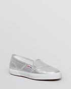 Superga Slip On Sneakers Lame - Lyst