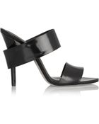 Alexander Wang Glossed-Leather Mules - Lyst