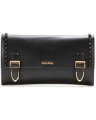 Miu Miu Leather Clutch - Lyst
