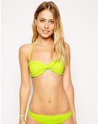 Asos Mix and Match Twist Bandeau Bikini Top - Lyst