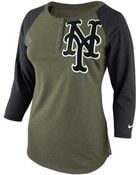 Nike Womens New York Mets Lights Out Raglan Top - Lyst