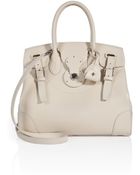 Ralph Lauren Collection Leather Soft Ricky Tote - Lyst