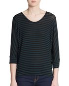 Splendid Striped Dolman-Sleeve Boxy Top - Lyst