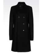 Armani Jeans Double-Breasted Coat In Broadcloth - Lyst