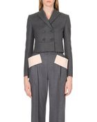 Givenchy Cropped Wool-blend Jacket - Lyst