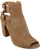 Nine West Breezie Peep Toe Booties - Lyst