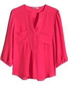 H&M V-Neck Blouse - Lyst