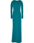 Elie Saab Green Jersey Cutout Dress - Lyst