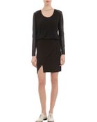 Mason by Michelle Mason Leather-sleeve Dress - Lyst