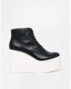 Asos Editor Wedge Ankle Boots - Lyst