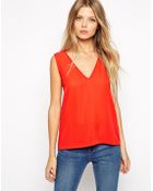 Asos Vest Top With Wrap Back - Lyst