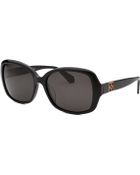Balmain Women'S Rectangle Black Sunglasses Logo Accent - Lyst