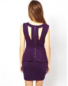 Aryn K. Peplum Dress - Lyst