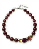 Jaeger Crystal Beaded Ball Necklace - Lyst