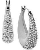 Michael Kors Crystal Pavé Wide Hoop Earrings - Lyst